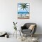 Acrylic Paint-by-Number Kit – Sunny Beach Palm Tree Landscape on Canvas, DIY Art for Beginners, Teens & Adults, Colorful Abstract Design, Perfect Christmas Gift